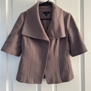 Ann Taylor Light Brown Snap Up Suit Jacket